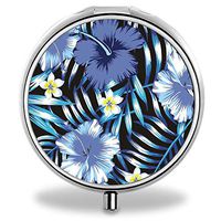 IMLONE Pill Organizer- Sliver Weekly Pill Boxes with 3 Components and Mirror for Travelling and Daily Needs,Compartments to Hold Vitamins, Cod Liver Oil, Supplements and Medication