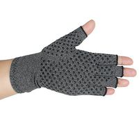Compression Arthritis Gloves,Funchic Premium Joint Pain Relief Hand Gloves for Rheumatoid & Osteoarthritis - Fingerless Design, Breathable & Moisture Cotton&Spandex (L)