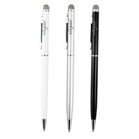 ELEGANI Dual Function Slim Twist Conductive Microfiber Fabric Capacitive Stylus Rollerball Ink Pen (3 PACK)