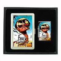 Hunter S. Thompson Fear And Loathing Cigarette Case Oil Lighter Gift Set D-054