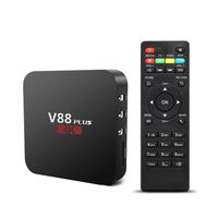 Difcuy 4K Ultra HD TV Box, V88 Plus Smart TV Rockchip 3229 Quad-Core Mali-400MP2 GPU 3D Set Top Box 1+8G Miracast 2.4G WiFi Android 7.1,US Plug