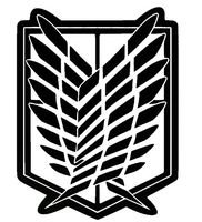 Anime Attack On Titan SNK Recon Corps Logo, Black, 8 Inch, Die Cut Vinyl Decal, For Windows, Cars, Trucks, Toolbox, Laptops, Macbook-virtually Any Hard Smooth Surface