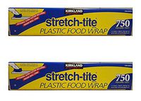 KIRKLAND SIGNATURE Stretch Tite Plastic Food Wrap 11 7/8 Inch X 750 SQ. FT. (2 Box(750 SQ. FT.))