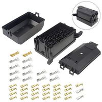 WMYCONGCONG 12-Slot Relay Box Fuse Box ATC/ATO Fuses Holder Block w/ 41pcs Metallic Wiring Terminals for Automotive Marine Use