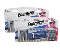 Energizer Ultimate Lithium L91 AA 24 (2x12) Batteries Newest Version
