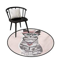 RUGSMAT Warm Soft Cotton Luxury Plush Baby Rugs,Cartoon Sweet Candy Land Cupcakes Ice Cream Chocolate Oranges Mountains Artwork Print,Kids Teepee Tent Game Play House Round Round-63 Inch Multicolor