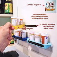 Organizers for Medicines - Pill Bottle Organizers - Medicines Organizers - Pill Organizers - Set of 3 Secures Up to 9 Pill Bottles - Sets Up in Seconds - Prevent Costly Spills Even Upside Down!