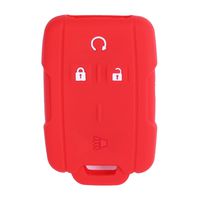 XUHANG Sillicone key fob Skin key Cover Remote Case Protector Shell for Chevrolet Silverado Colorado GMC Sierra Yukon Cadillac smart Remote red