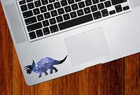 Yadda-Yadda Design Co. Cosmic Triceratops - Galaxy Dinosaur - Trackpad | Tablet - Vinyl Decal Sticker - Copyright 2015 (Size Choices) (3.5" w x 1.5" h, Cosmic)