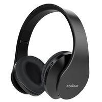 Emopeak Wireless Stereo Headsets Bluetooth Headphones Over Ear, Q1 Hi-Fi Stereo Headset,Soft Memory-Protein Earmuffs, Foldable, Built-in Microphone and Wired Mode for PC/Cell Phones/TV (Blac)