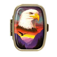 Guojew Eagle Custom Fashion Square Pill Box Tablet Holder Pocket Purse Organizer Case Decoration Box