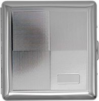Silver Stitch Compact (Half Pack Kings) Metal-Plated Cigarette Case & Stash Box