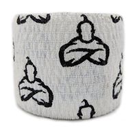 Liftgenie Tearable Elastic Adhesive Weightlifting Tape | Protects Thumbs When Lifting Weights & Prevents Knurling | Stretchy Adhesive Athletic Hook Grip Tape for Weightlifters (White, Box of 24)