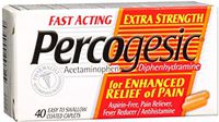 Percogesic Caplets Extra Strength 40 Caplets (Pack of 4)
