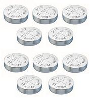 Renata Watch Battery Swiss Made Renata 379 or SR521SW OR AG0 1.5V (10 Batteries, 379 or SR 521 SW)