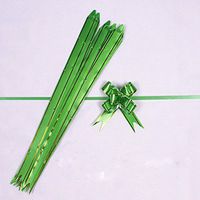 EORTA 100 Pieces Gift Pull Bows Present/Flower/Basket Wrapping Decoration Glittering Bowknot with Ribbons Strings for Crafts Christmas Valentine's Day Festival Wedding Birthday Party, Green