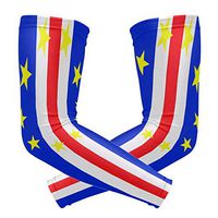 Cape Verde Flag Arm Sleeves Elbow Support Combat UV Protection for Men Women Running Golf Cycling 1 Pair