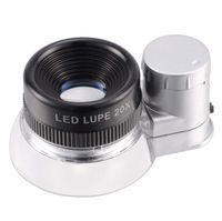 20X Loupe Magnifier, Aluminum-Encased with LED-Illumination, for Geology and Gemology Enthusiasts A Portable Magnification Device