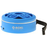 Moki ACCBDSCBL BassDisc Bluetooth Wireless Portable Speaker (Blue)