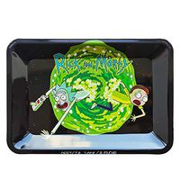 Metal Rolling Tray Durable Art Scroll Tray New Design Green Swirl with RK