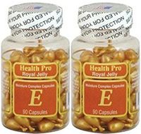 2 x Royal Jelly Vitamin-E Skin Oil 90 Gel, Moisture Complex Health Pro Facial Oil Capsules, FRESH Good Product quality!!