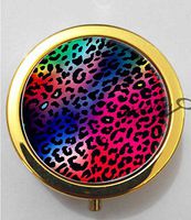 BlackKey Leopard Print Pattern 3-Compartment Decorative Pocket Gift Box Case Organizer for Pill, Color 2 -1326