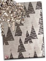 30" X 15' Silver Trees Gift Wrap Christmas