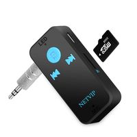 Bluetooth Receiver Wireless Car Audio Adapter, Hands-Free Audio Receiver & Mini 3.5mm Aux Audio Adapter Car Kits for Headphones/Speakers/Home Streaming Music Stereo Sound System TF/SD Card Supported