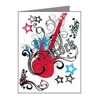 Note Card Rock Guitar Music Notes Treble Clef