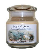 Sugar & Spice Natural Soy Wax Candles 16 Ounce (Gourmet Vanilla)
