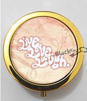 BlackKey Live Laugh Love Quote 3-Compartment Decorative Pocket Gift Box Case Organizer for Pill, Color 2 -102