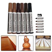 Sanmubo Trade Furniture Repair Kit Wood Markers and Wax Sticks with Sharpener-for Stains, Scratches, Floors, Tables, Desks, Carpenters, Bedposts, Touch-Ups, Cover-Ups, Molding Repair - Set of 13pcs