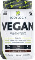 Bodylogix Vegan Protein Powder, NSF Certified, Decadent Chocolate, 2 Pound