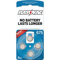 Rayovac L675ZA8ZM 675 Hearing Aid Batteries 8PACK