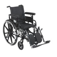 Drive Medical Viper Plus GT Wheelchair with Flip Back Removable Adjustable Full Arms, Elevating Leg Rests, 16" Seat