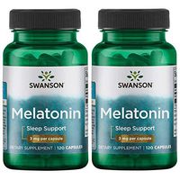 Swanson Melatonin 3 mg 120 Caps 2 Pack