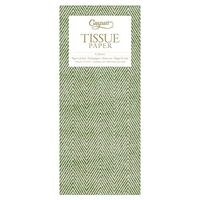 Caspari Solid Tissue Paper in Green Jute, 16 Sheets Included
