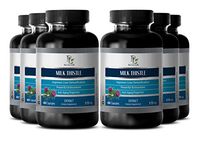 Natural Detox - Milk Thistle Seed Extract 175 - Silybum marianum Powder - 6 Bottle 360 Capsules
