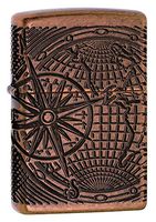 Zippo World Map Design Pocket Lighter