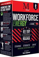 Workforce - All Day Sustained Energy Booster for Men and Women, Extended Release Caffeine Pills, Zinc, KSM-66 Ashwagandha, Theacrine, ZumXr - No Crash or Jitters Energy, Stress Relief, 45 Caps