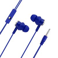 Wired in Ear Headphones QUNANEN Universal in-Ear Magnet Stereo Earbud Earphone Headset with Mic for Cell Phone Comfort-Fit for Running, Workout, Gym Business Fashion Headphones (Blue)