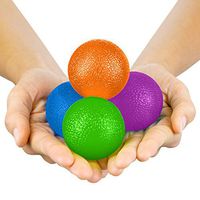 Vive Hand Exercise Balls - Grip Strengthening Physical, Occupational Therapy Kit - Squishy Stress, PT, Arthritis Pain Relief Workout Set - Fidget Finger Muscle Squeeze Resistance Strength Egg Trainers