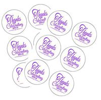 90 Neon Purple Thank You for Celebrating 1.5inch Round Party Favor Stickers/Envelope Seals/Favor Decorations