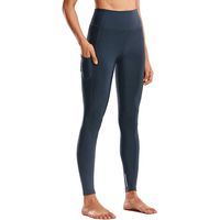 Meikosks Women's Nude Hidden Pocket Yoga Pants High Waist Leggings Tight Fitness Pants