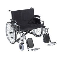 Drive Medical STD28ECDDA-ELR Sentra Ec Heavy Duty Extra-Extra-Wide Wheelchair, Black