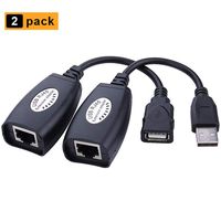 USB UTP Extender Adapter,RJ45 Cat Cable Extension Cable USB 2.0 Extender Over RJ45 Cat5 Cat 5e Cat6 Cable Extension Cable Connector Adapter Kit