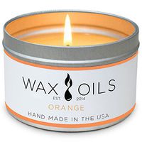 Wax and Oils Soy Wax Aromatherapy Scented Candles, Orange, 8 oz