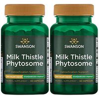 Swanson Milk Thistle Phytosome - Standardized Siliphos 300 mg 60 Caps 2 Pack