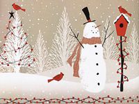 WOODLAND SNOWMAN 24"x85'Recycled Gift Wrap Cutter Box (2 unit, 1 pack per unit.)