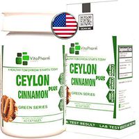 Highest Grade Ceylon Cinnamon Capsules. 1200mg Daily Serving. Blood Sugar Support. Anti-inflammatory and Antioxidant. Natural Joint Support. Purest Grade Cinnamon Sourced from Sri Lanka